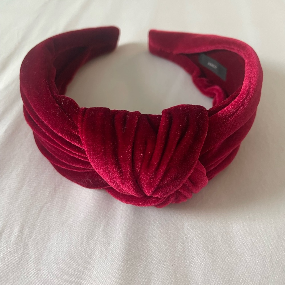 Gently Used J. Crew Rich Burgundy Velvet Headband